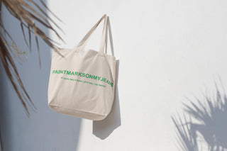 Organic Large Canvas Tote Bag Green