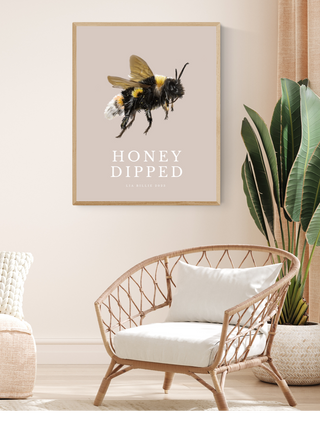 "Honey Dipped" Taupe Digital Print