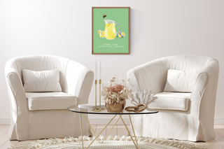 "When Life Gives You Lemons" Green Digital Print